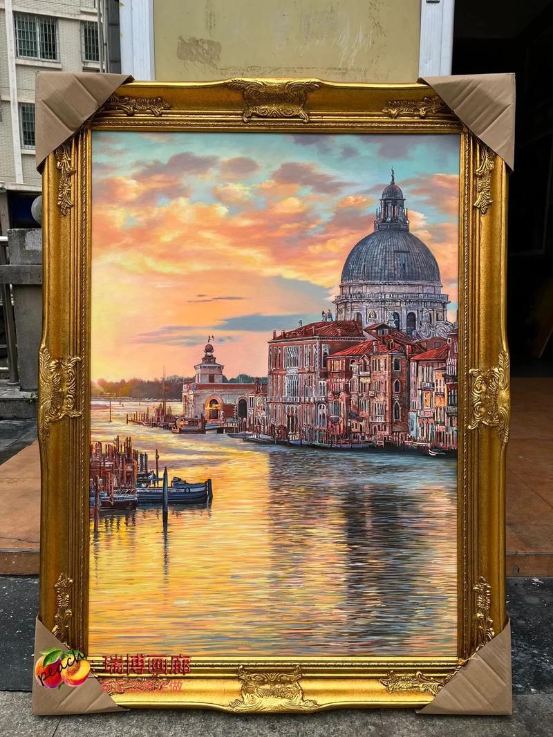 威尼斯小岛画（威尼斯小镇风景画）
