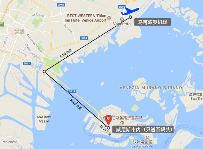 威尼斯机场地图（威尼斯机场有船吗）