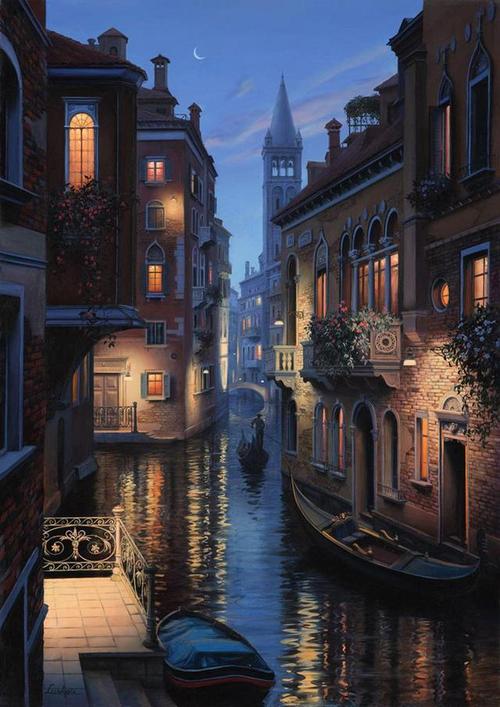 威尼斯夜景画（威尼斯的夜晚是谁写的）